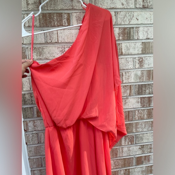 Coral One Shoulder Dress Size L (NWT) - Picture 6 of 6
